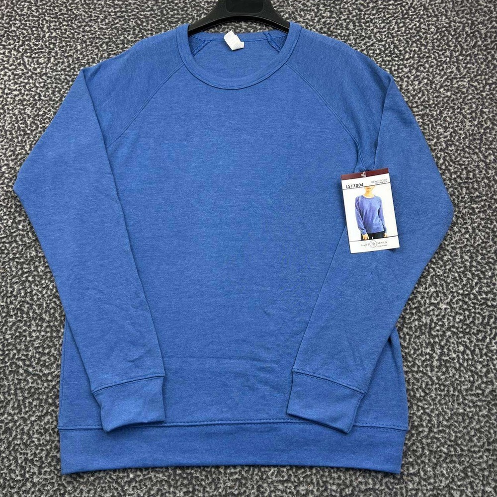 Lane Seven Sweatshirt Women Large Blue Pullover Crew‎ Neck New L